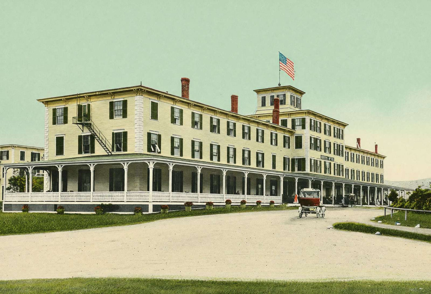 White Mountains Fabyan House in 1907 Vintage Print (7 Sizes) - Premium Quality