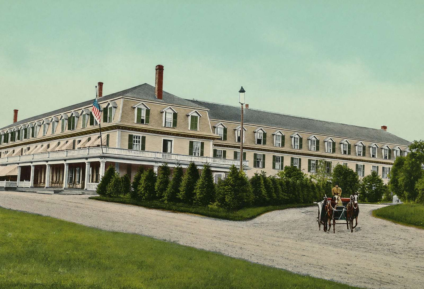 White Mountains Twin Mountain House in 1907 Vintage Print (7 Sizes)