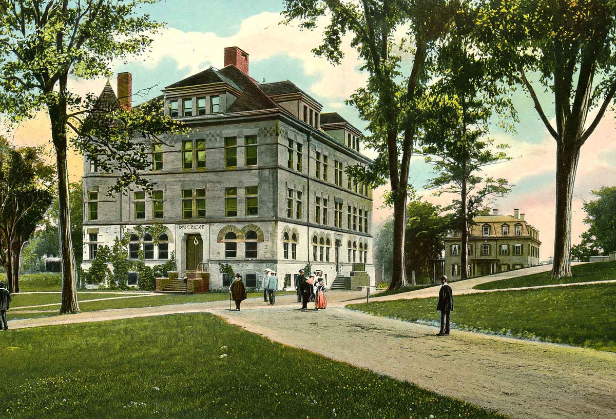 Hopkins Hall, Williamstown, Massachusetts in 1906 Vintage Print (7 Sizes)