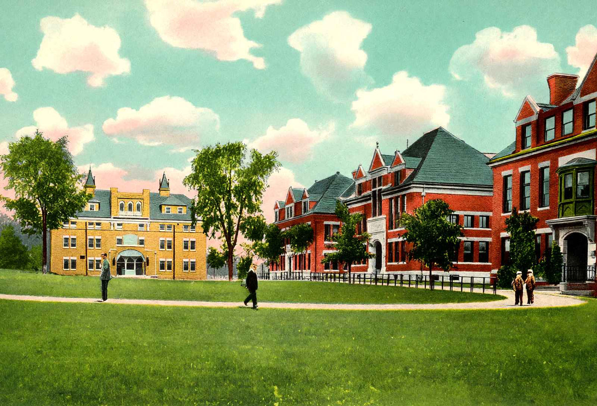 Laboratories and Jesup Hall, Williamstown, MA in 1906 Vintage Print (7 Sizes)