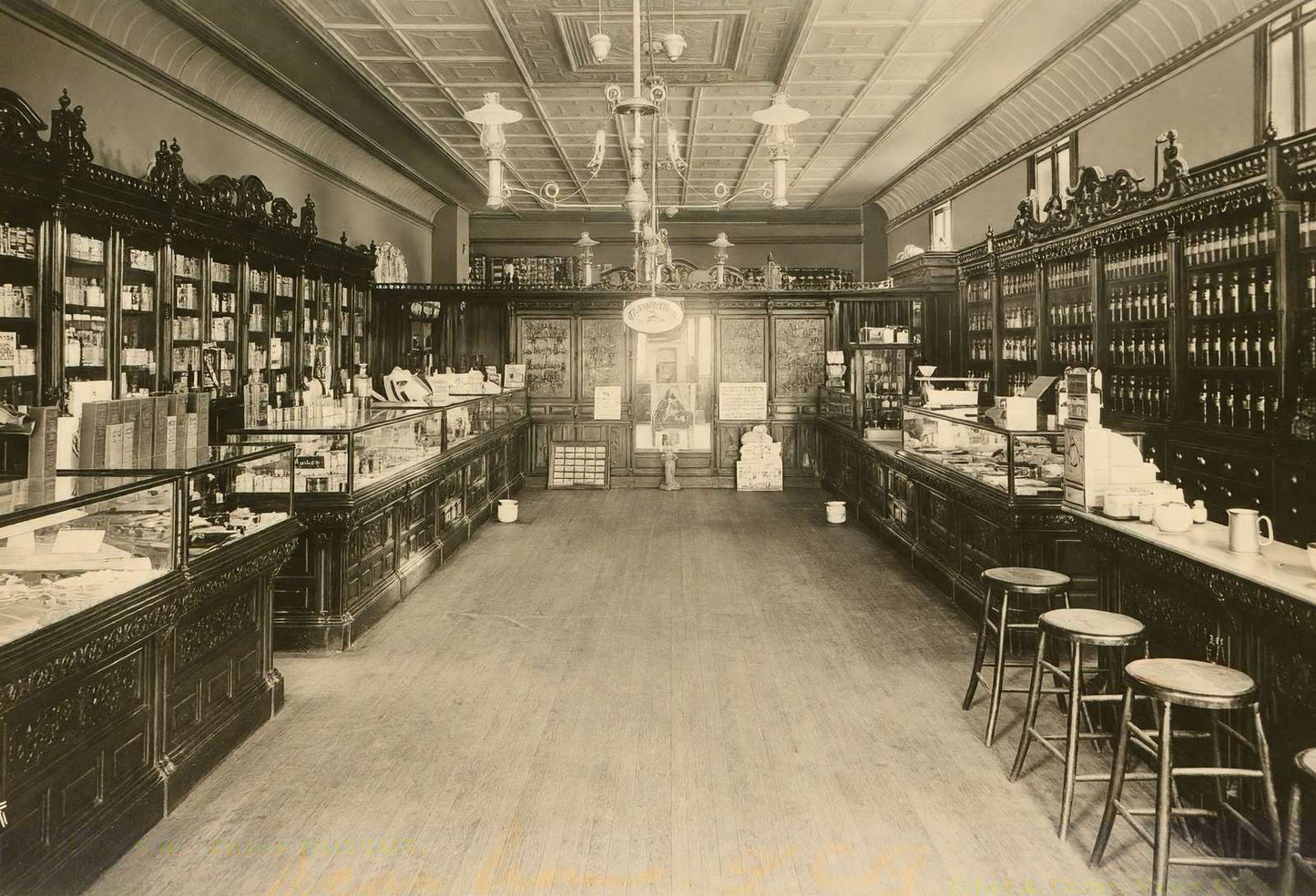 Wilson Pharmacy Berlin NH in 1905 Vintage Print (7 Sizes) - High Quality