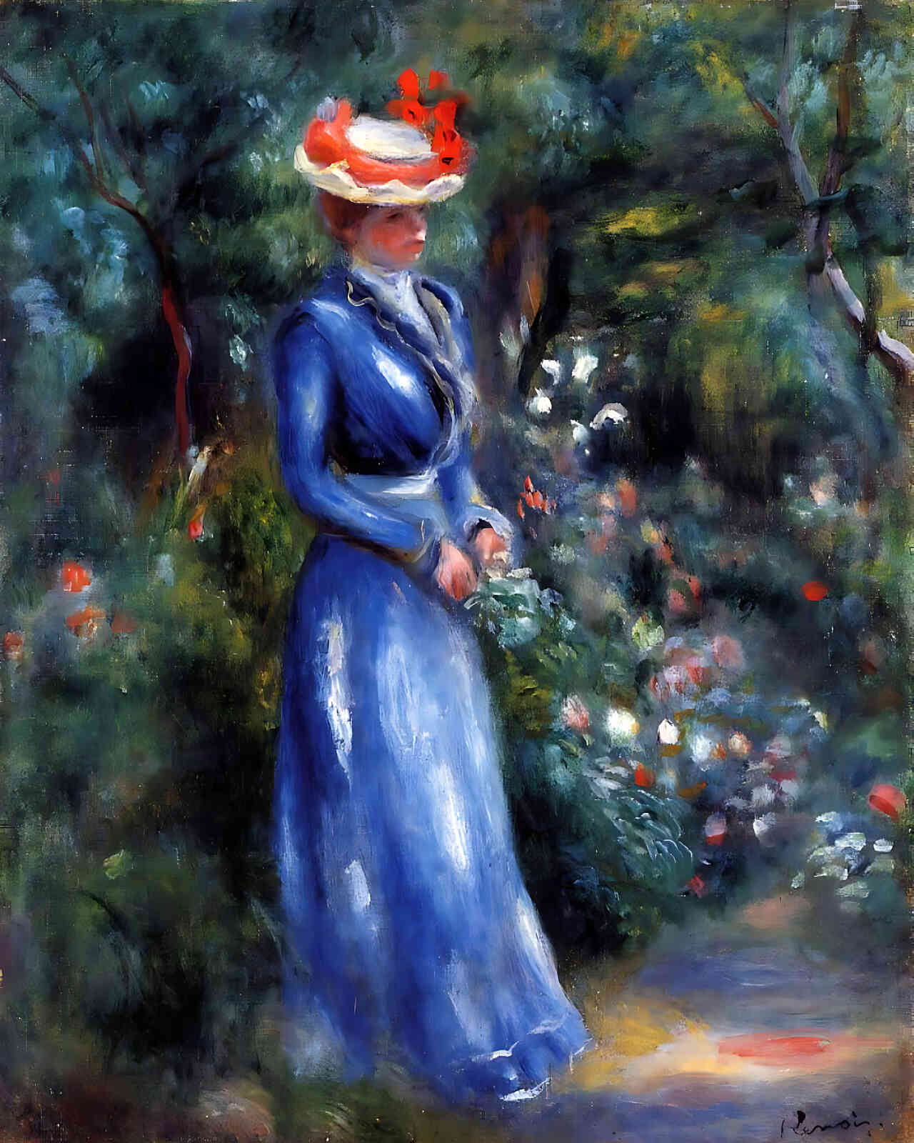 Woman in a Blue Dress