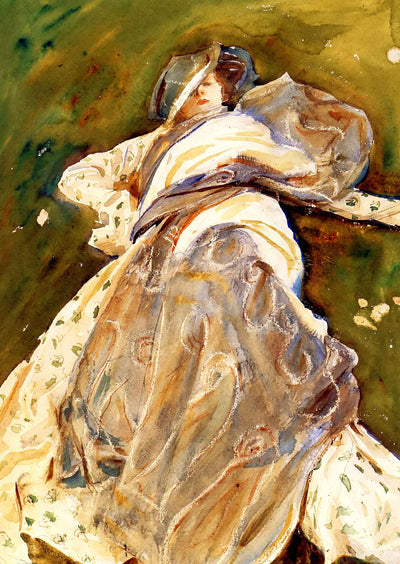 Woman Reclining 1908 Painting by John Singer Sargent Art Print (6 Sizes)