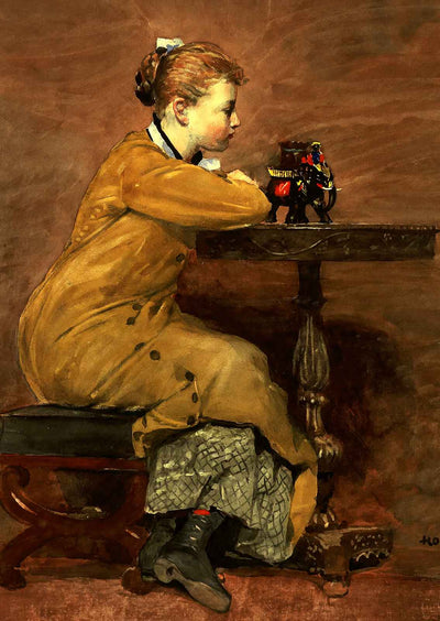 Woman and Elephant Fine Art Print 1877 by Winslow Homer (6 Sizes) Archival Paper