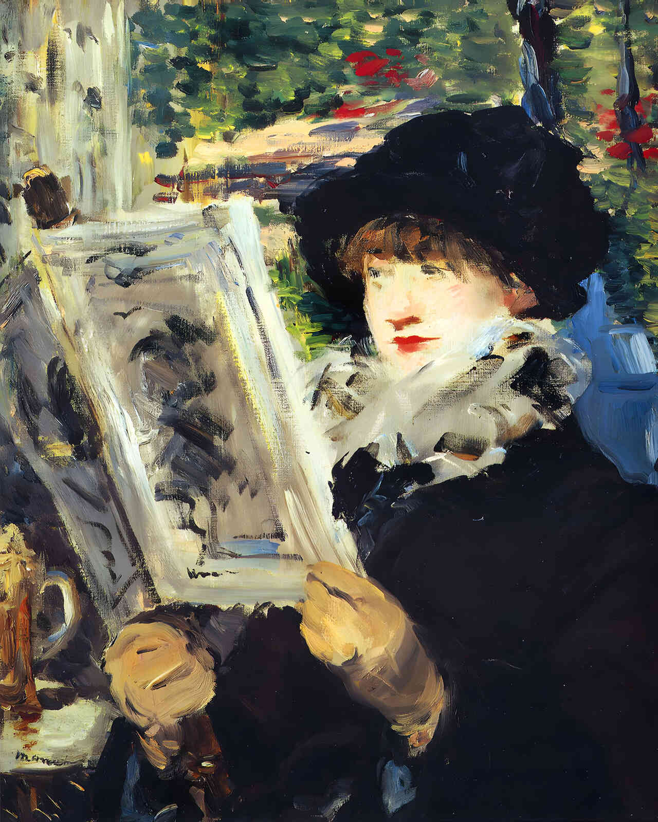 Woman Reading 1879 Painting by Edouard Manet 8x10" Art Print