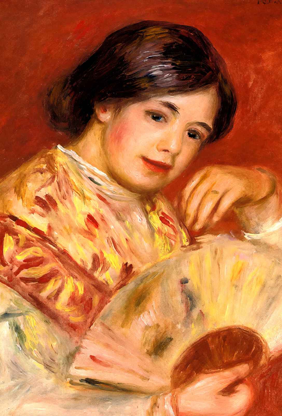 Woman with a Fan 1906 Painting by Pierre-Auguste Renoir Art Print (6 Sizes)