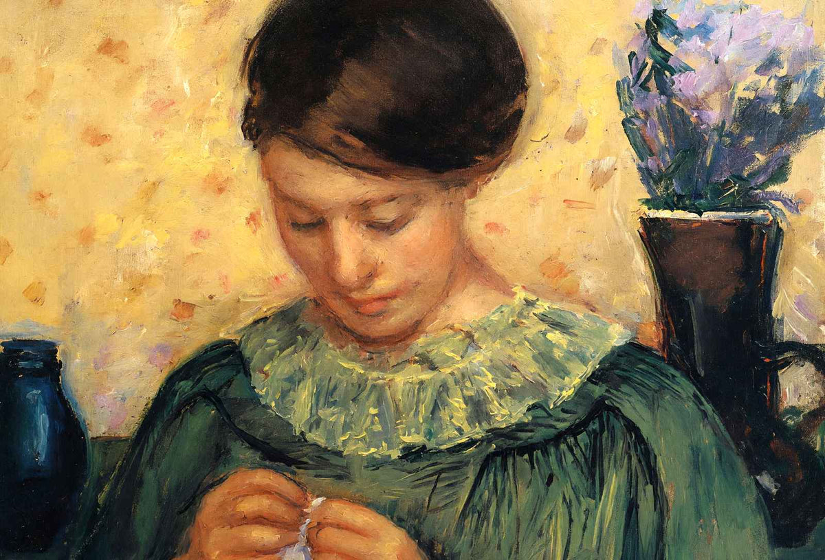 Woman Sewing 1914 Painting by Mary Cassatt Art Print (6 Sizes) - Archival Paper