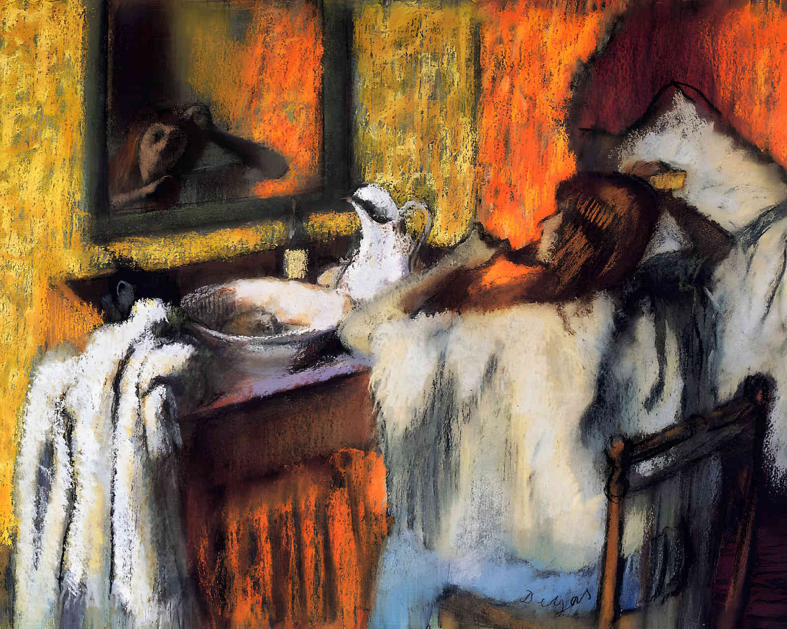 Woman at Her Toilette 1900 Painting by Edgar Degas 8x10" Art Print
