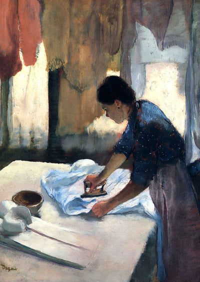 Woman Ironing Art Print 1887 Painting by Edgar Degas (6 Sizes) - Reproduction