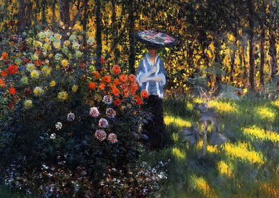 Woman with a Parasol in the Garden in Argenteuil 1875 Monet Art Print (6 Sizes)