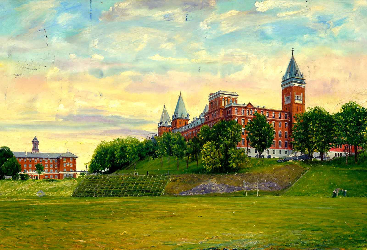 Holy Cross College, Worcester, Massachusetts in 1908 Art Print (7 Sizes)