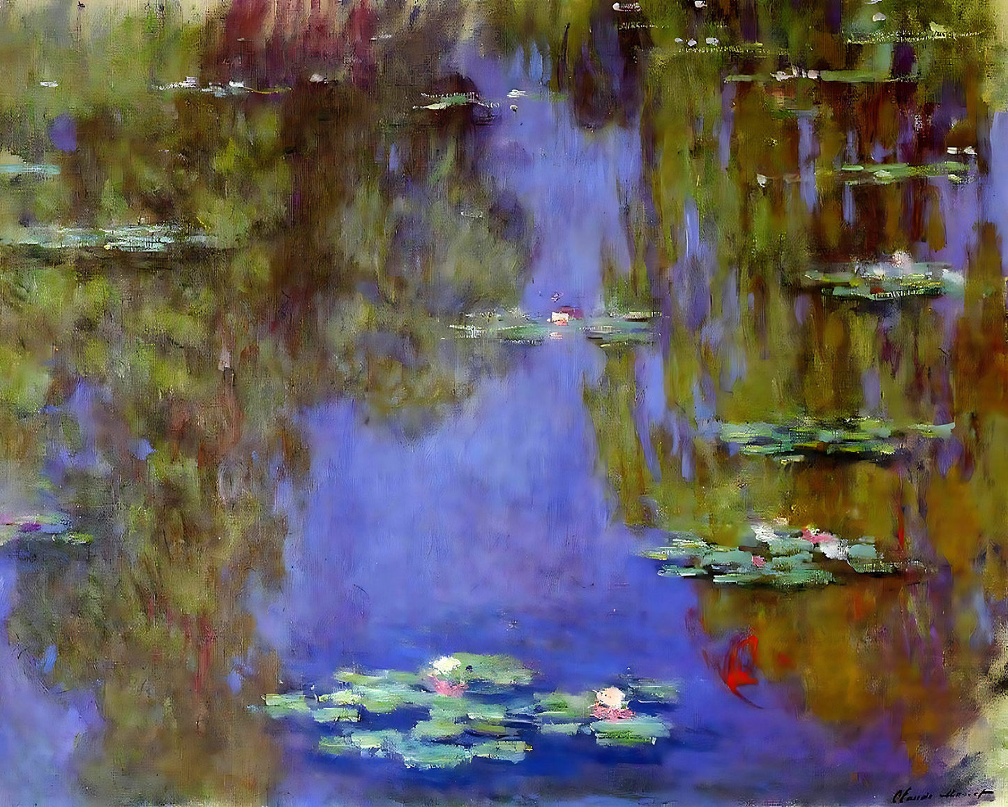 Water Lilies (1903) Painting by Claude Monet 8x10" Art Print