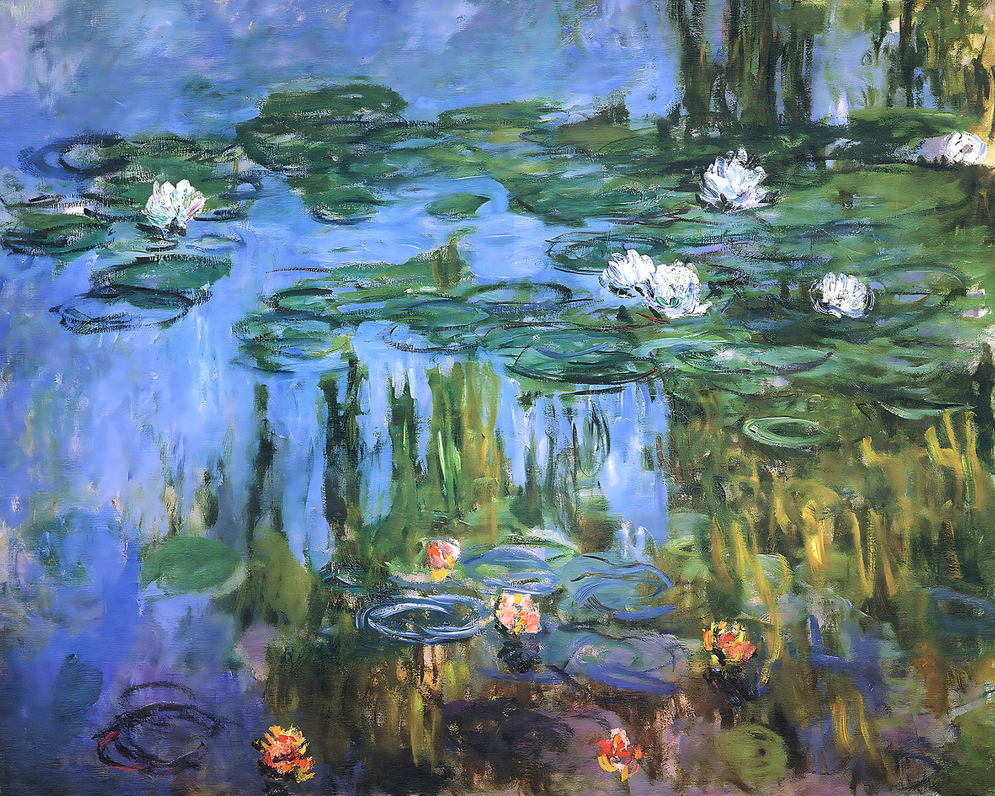 Water Lilies (1914 - 1919) Painting by Claude Monet 8x10" Art Print