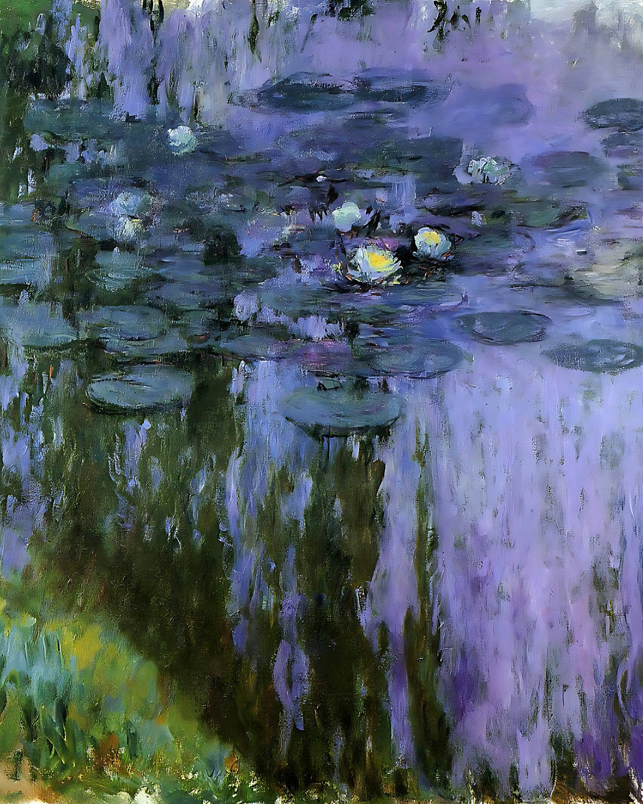 Water Lilies (1916 - 1919) Painting by Claude Monet 8x10" Art Print