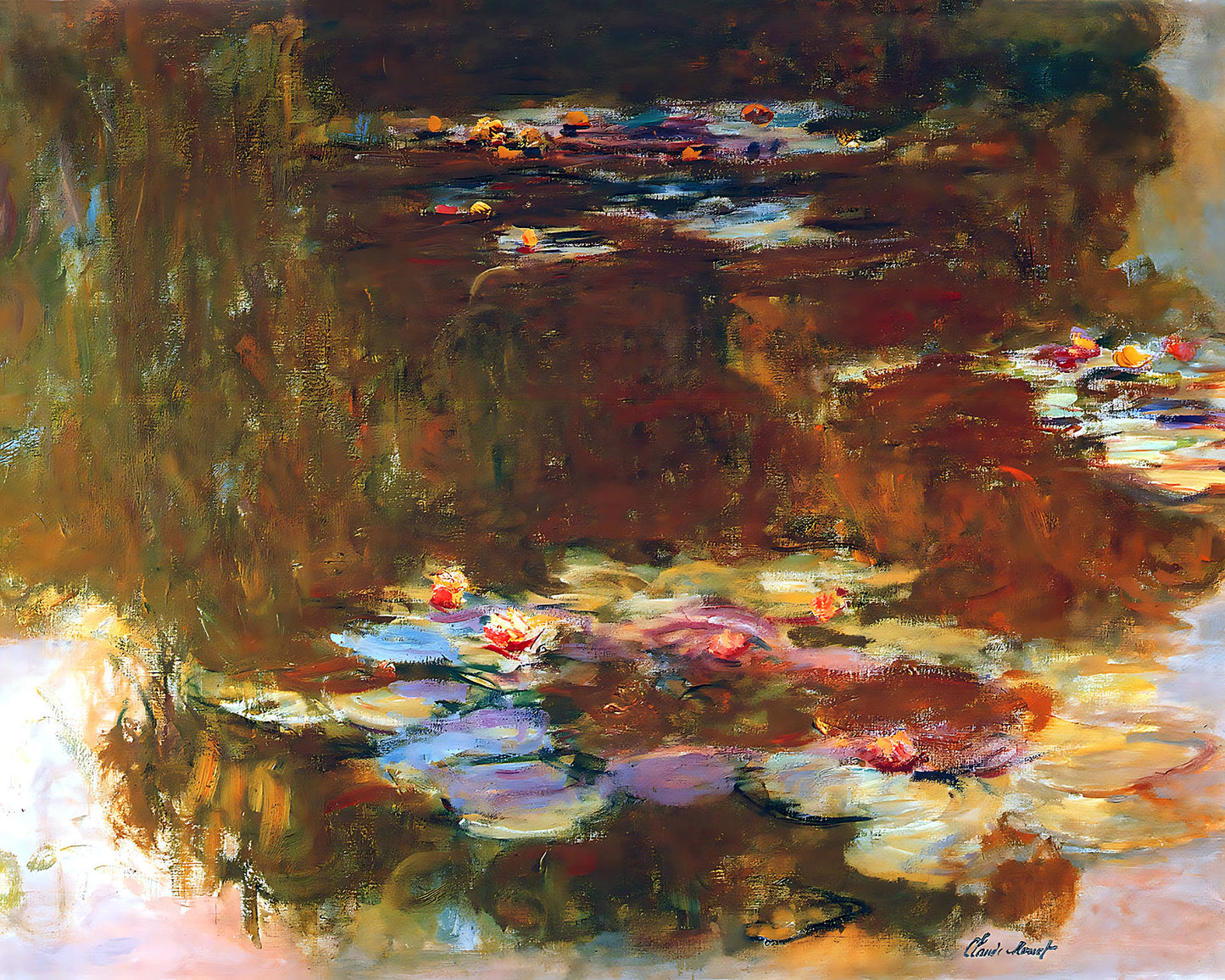 Water Lily Pond Painting by Claude Monet 8x10" Art Print