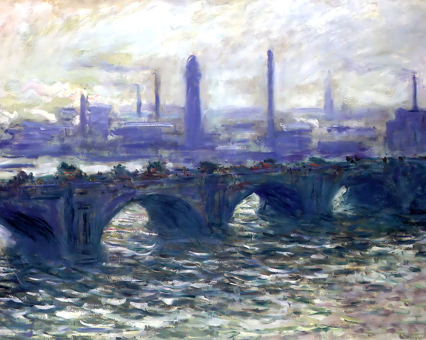 Waterloo Bridge Painting by Claude Monet 8x10" Art Print
