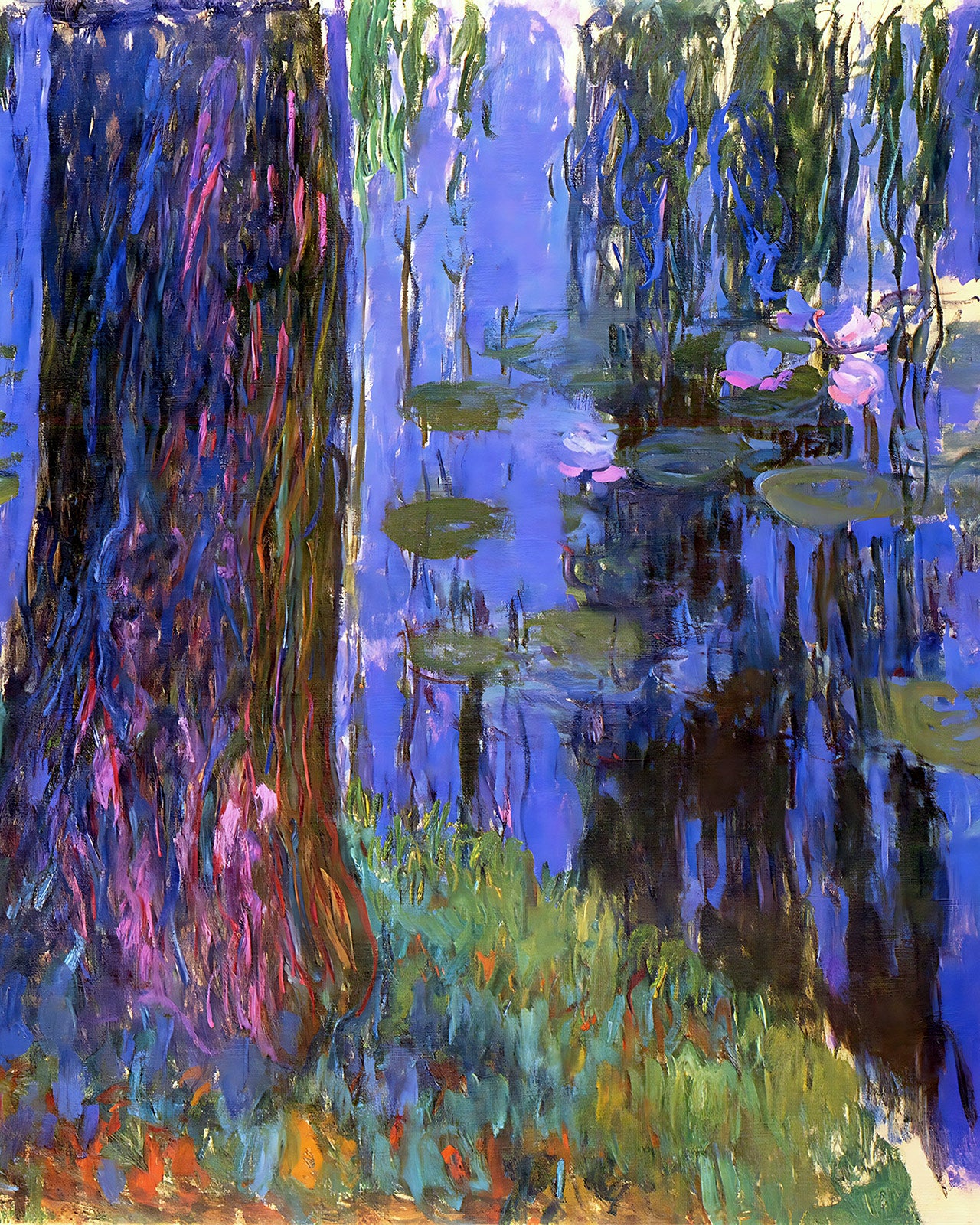 Weeping Willow and Water-Lily Pond Painting by Claude Monet 8x10" Art Print