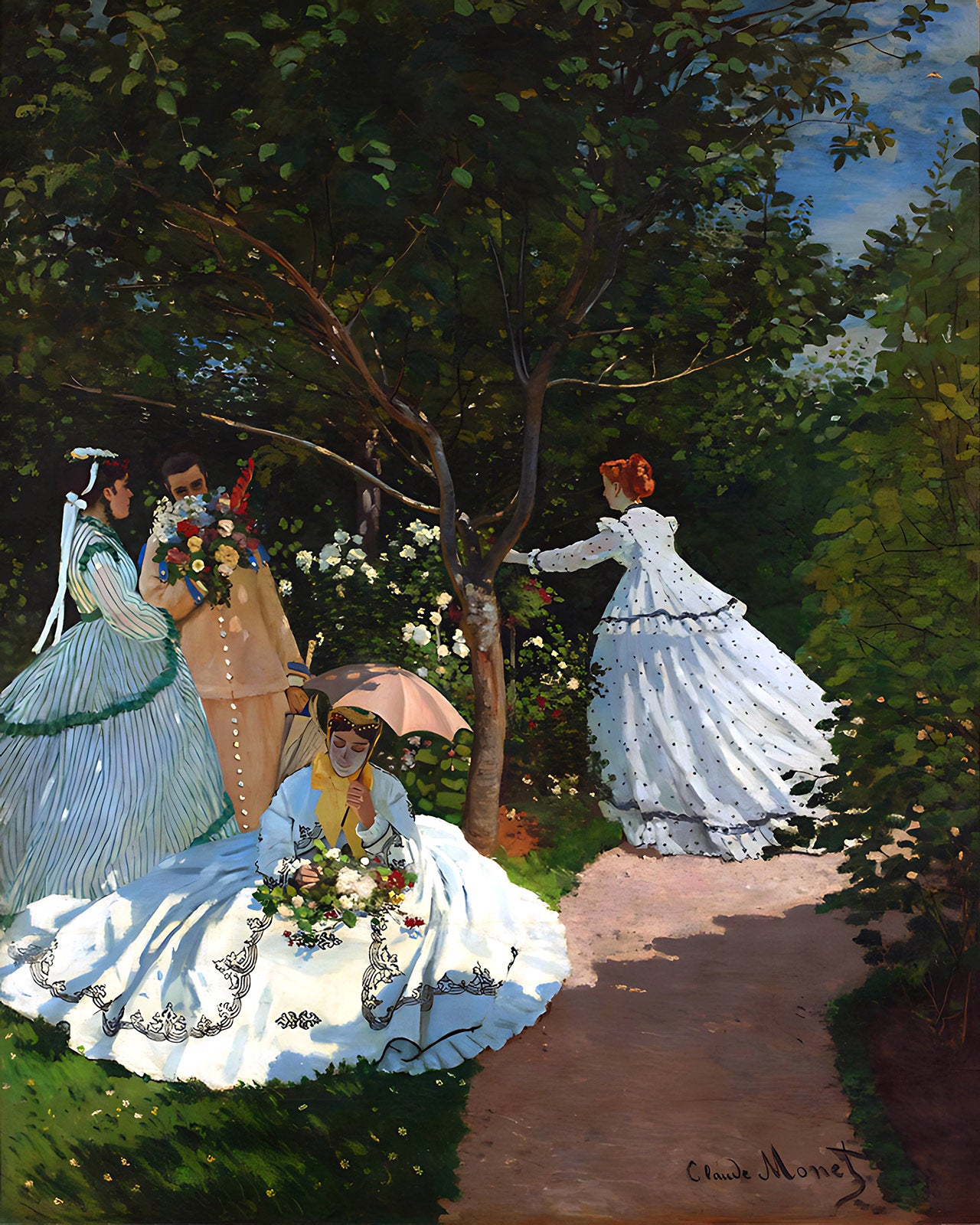 Women in the Garden Painting by Claude Monet 8x10" Art Print