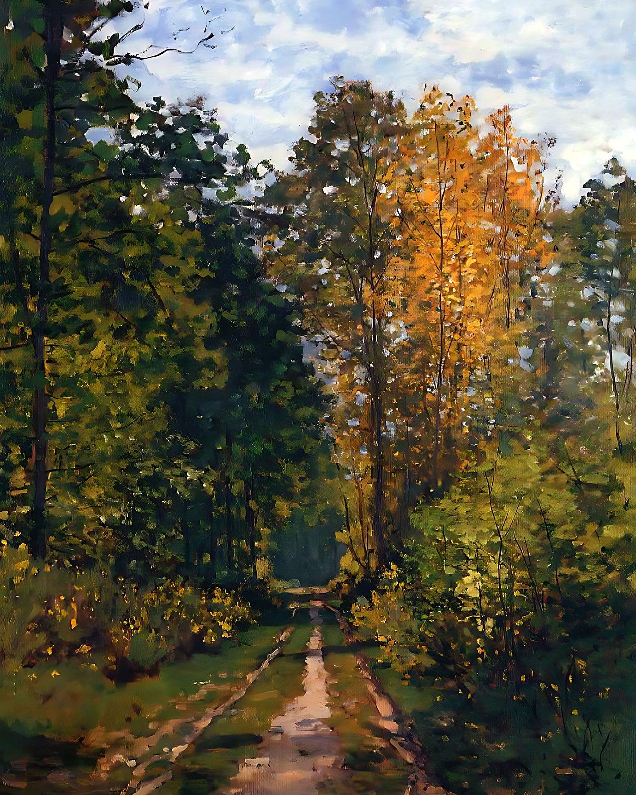 Wooded Path Painting by Claude Monet 8x10" Art Print