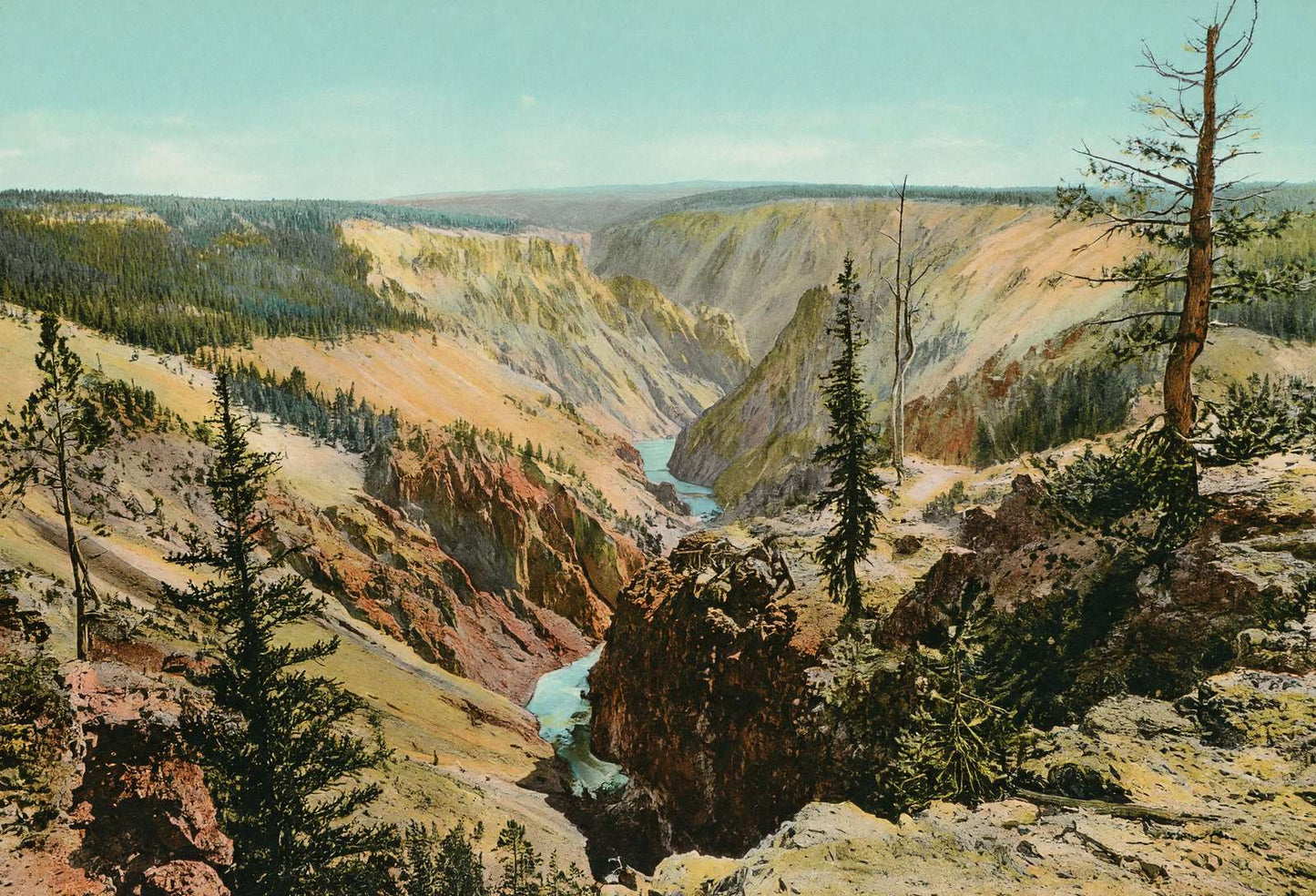 Canyon of the Yellowstone in 1907 Vintage Print (7 Sizes)
