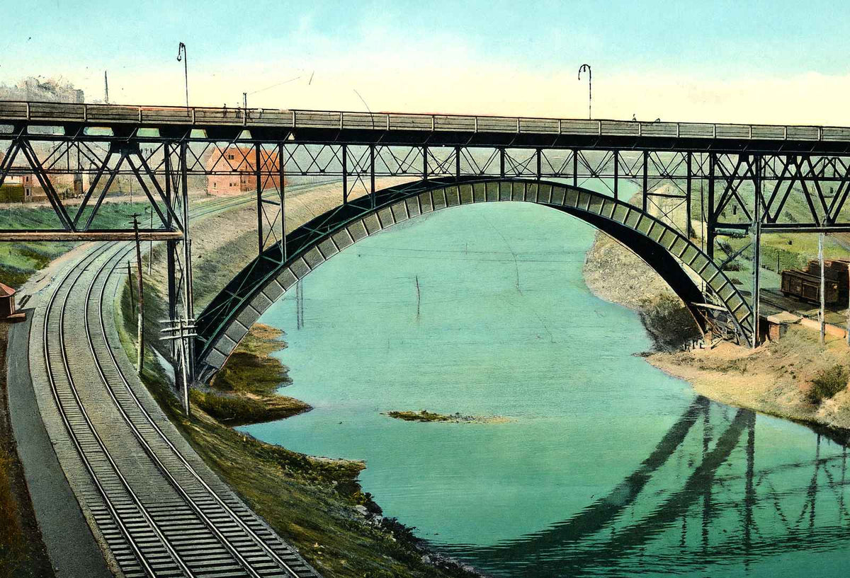 Market Street Viaduct Youngstown in 1907 Vintage Print (7 Sizes) - Reproduction