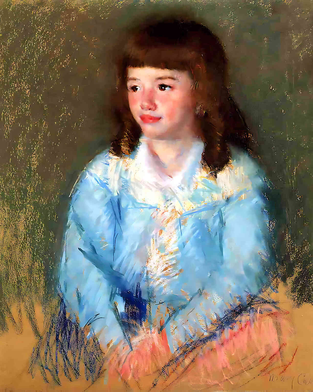 Young Boy in Blue Painting by Mary Cassatt 8x10" Art Print - Premium Quality