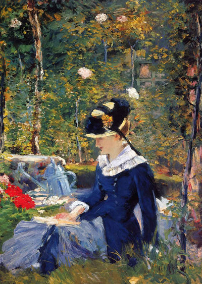 Young Woman in the Garden 1880 by Edouard Manet Fine Art Print (6 Sizes)