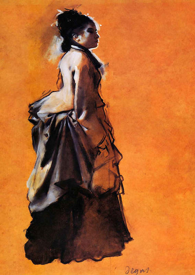 Young Woman in Street Dress Fine Art Print 1872 by Edgar Degas (6 Sizes)