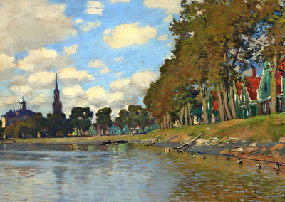Zaandam 1871 Painting by Claude Monet Art Print (6 Sizes) - Archival Paper