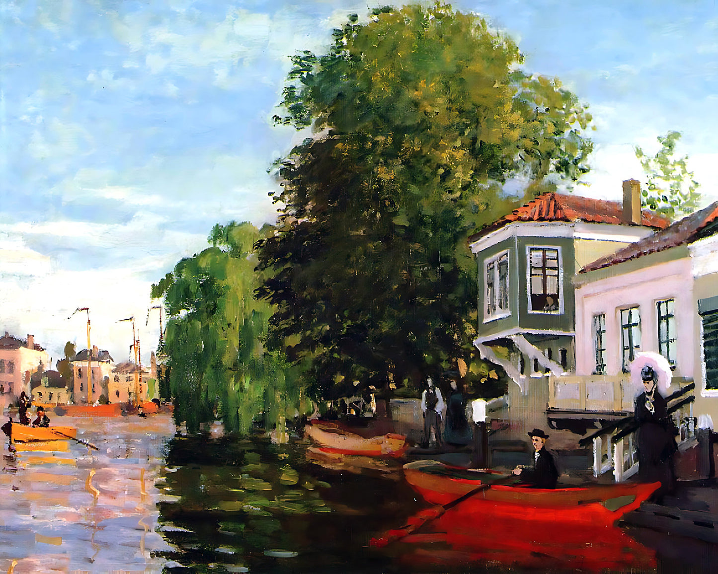 Zaan at Zaandam Painting by Claude Monet 8x10" Art Print