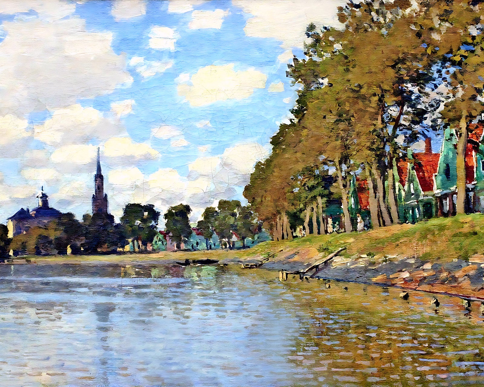 Zaandam Painting by Claude Monet 8x10" Art Print