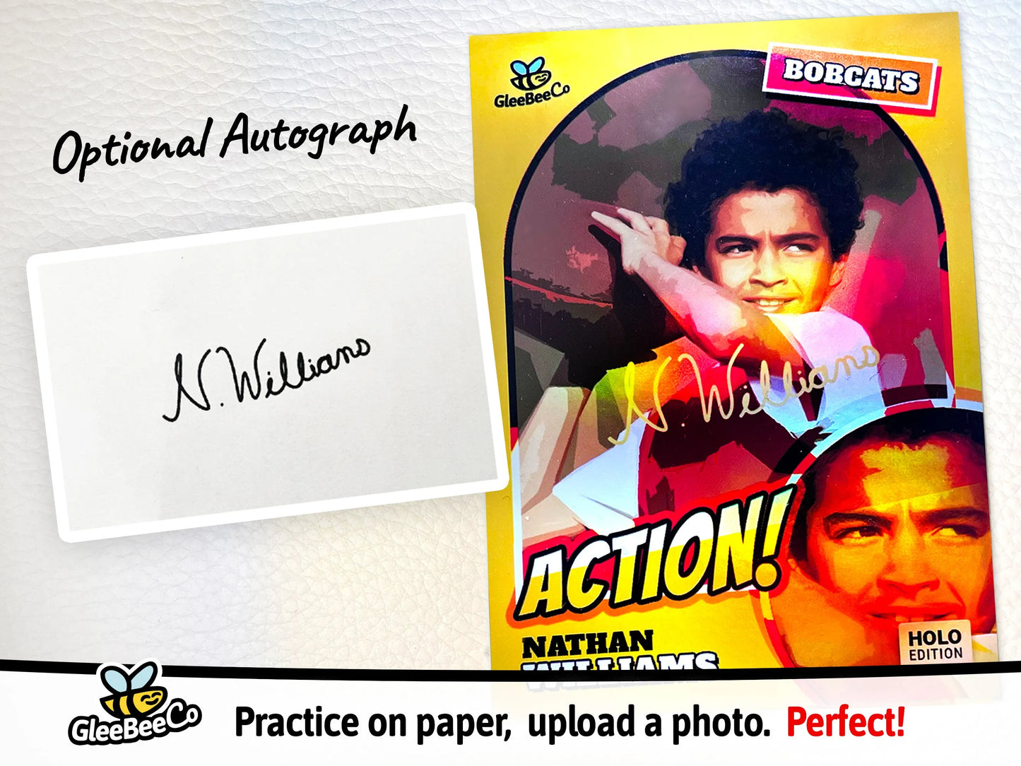Action! Custom Sports Card for Kids - Holographic - Your Child's Photo/Name - Personalized Gift - Baseball, Football, Any Sport