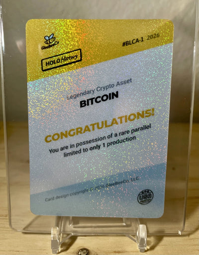 2026 GleeBeeCo BITCOIN Legendary Crypto Holo Pixels Card #BLCA-1 *RARE* 1/1