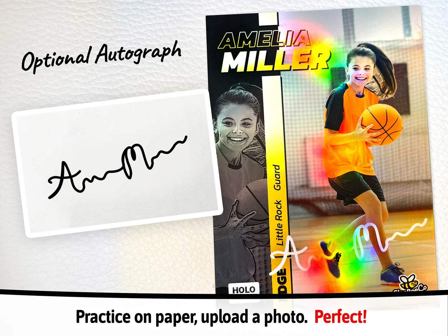 Edge Custom Trading Card (Holographic) - Your Kid or Teen's Photo/Name - Gift for Kids/Dads - Baseball, Softball, Any Sport