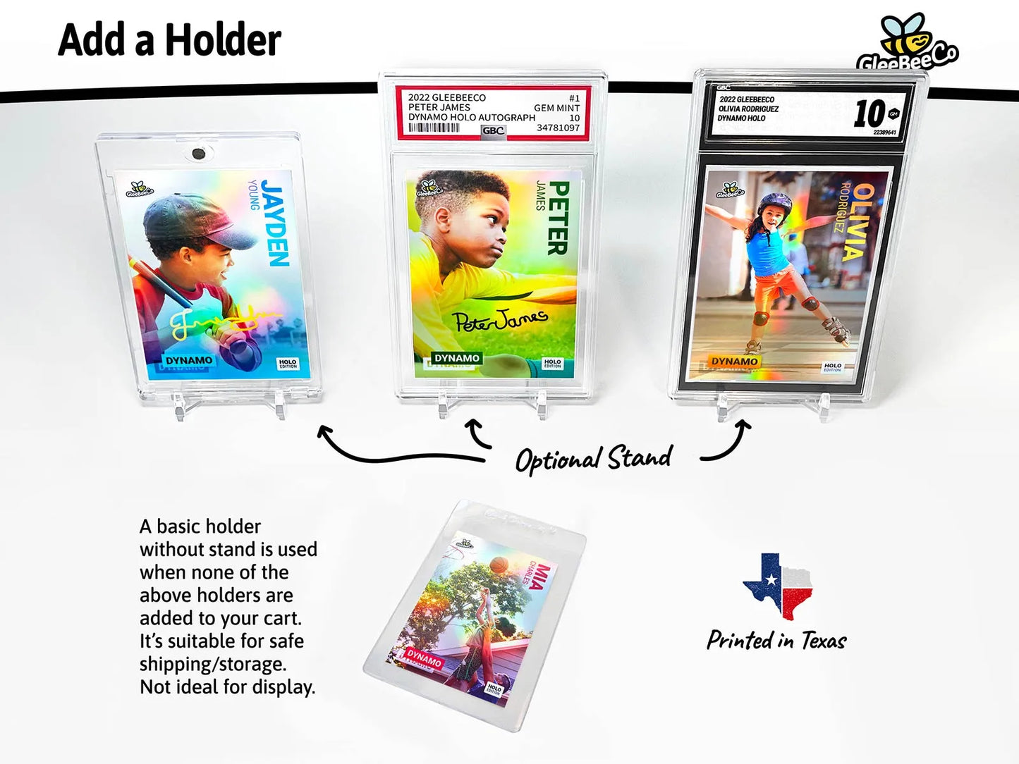 Dynamo Kids' Custom Holographic Baseball Card - Your Child's Photo & Name - Birthday or Father's Gift - Basketball, Football or Any Sport
