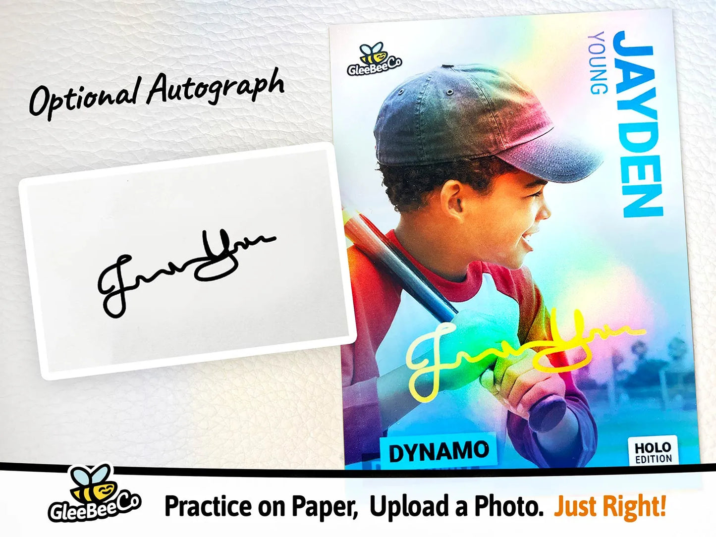 Dynamo Kids' Custom Holographic Baseball Card - Your Child's Photo & Name - Birthday or Father's Gift - Basketball, Football or Any Sport