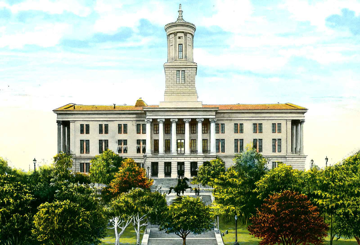 State Capitol, Nashville, TN in 1906 vintage print