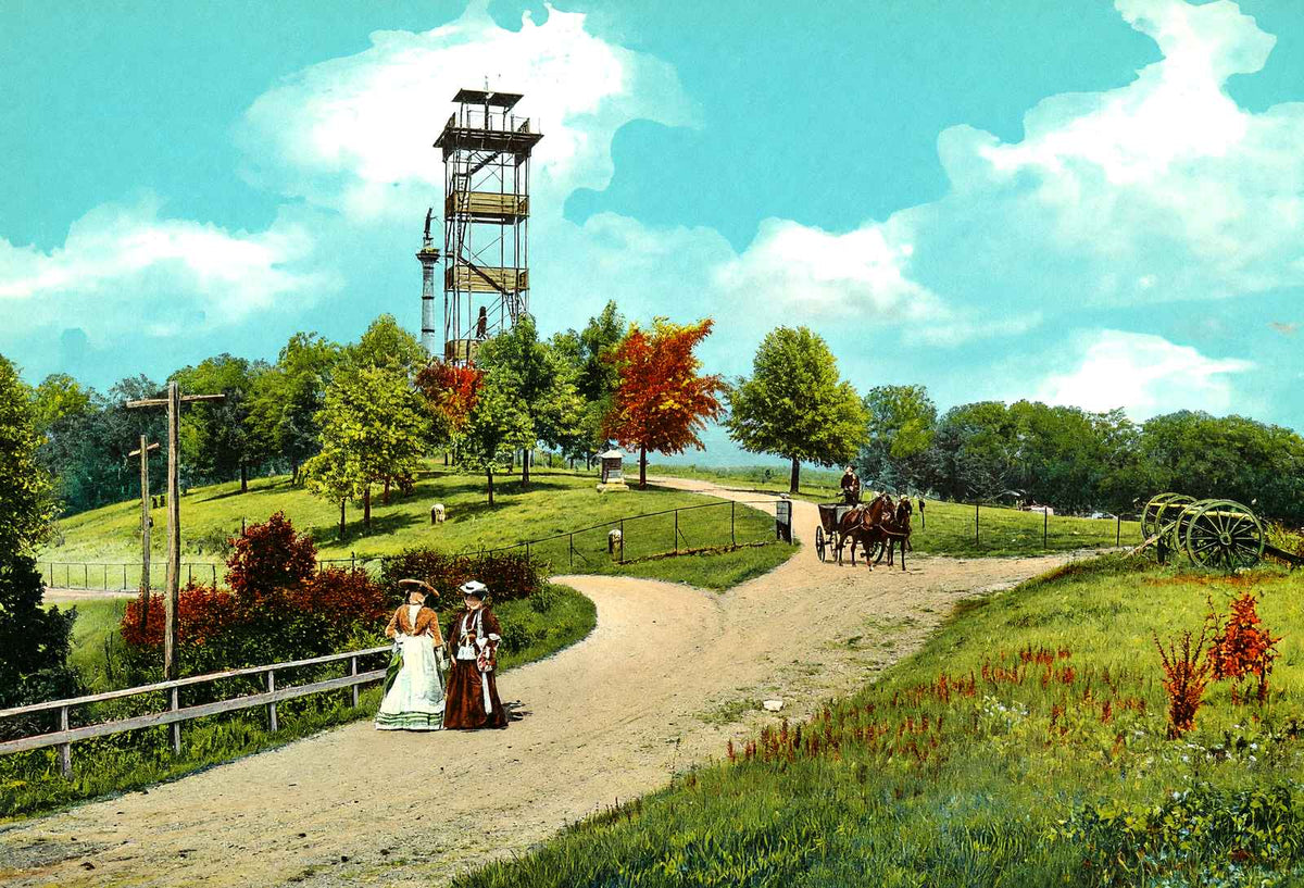 Bragg's Headquarters, Chattanooga, TN in 1863 vintage print