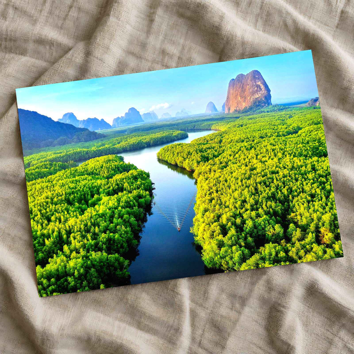 Aerial Phang Nga Bay in Thailand Photo Print Wall Decor