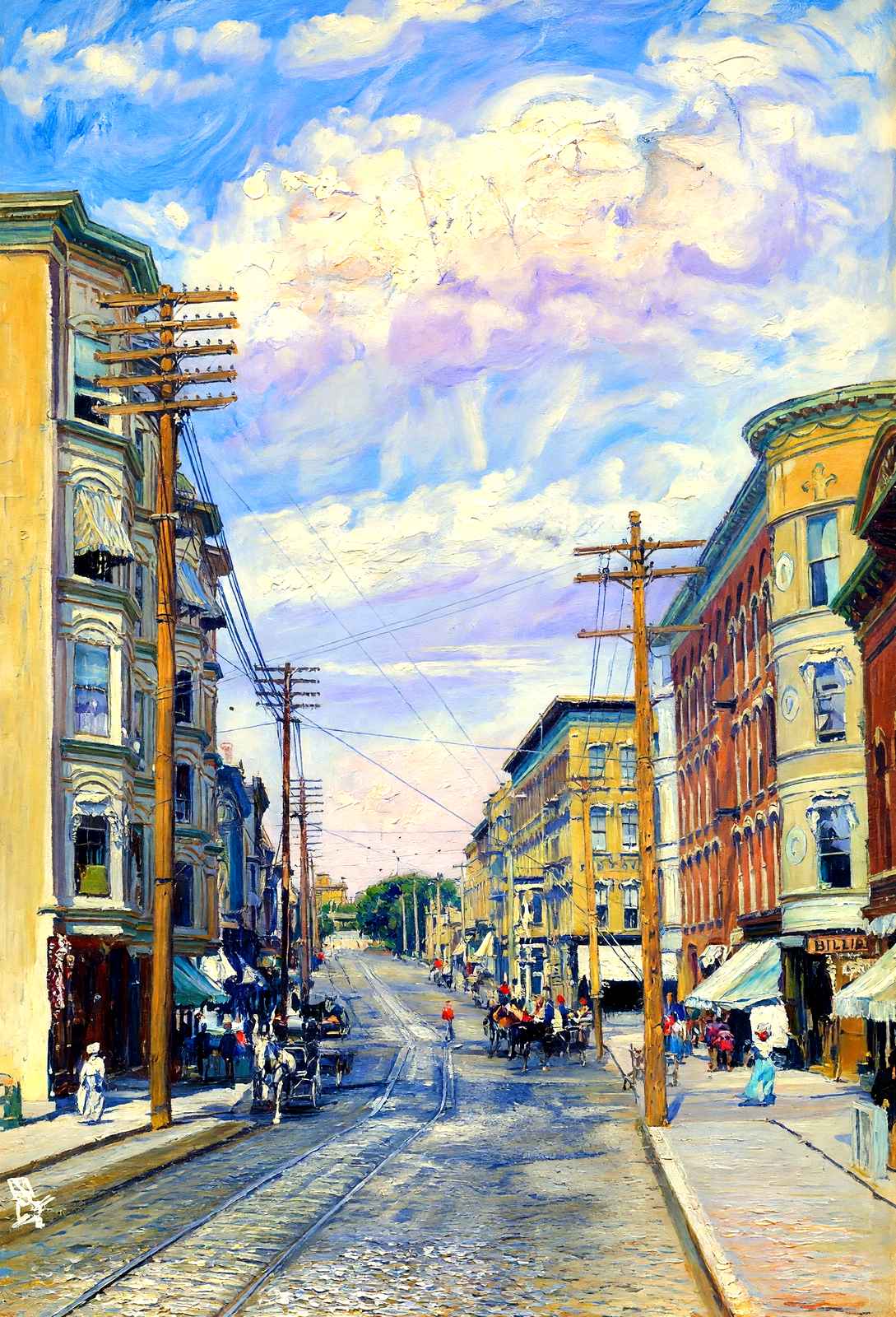 Milwaukee Street, Janesville, WI in 1905 art print