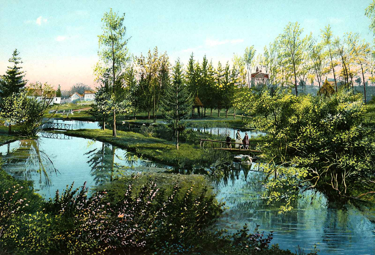 Horeb Spring, Waukesha, WI in 1906 vintage print