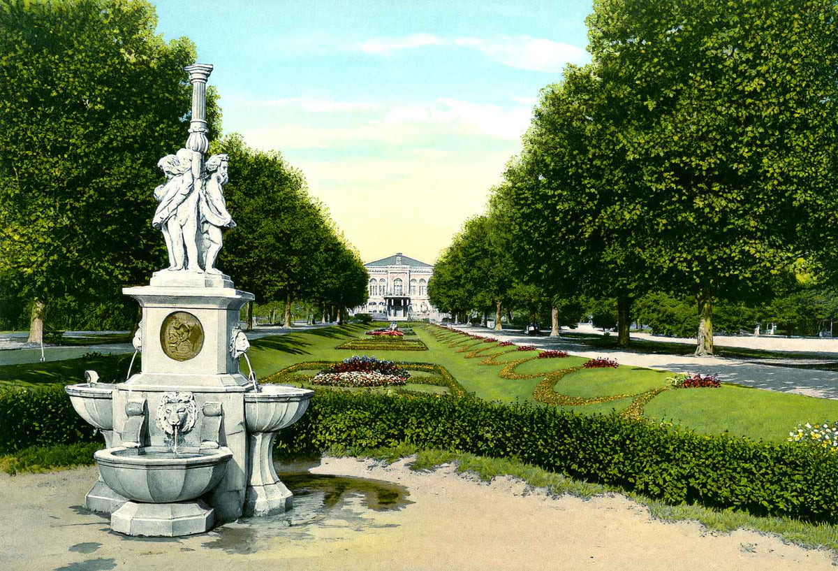 Sunken Gardens Fairmount Park, Philadelphia vintage print
