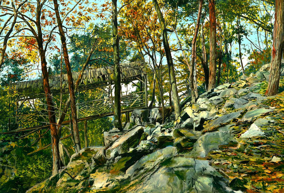 Lovers Retreat, Pen Mar PA in 1908 art print