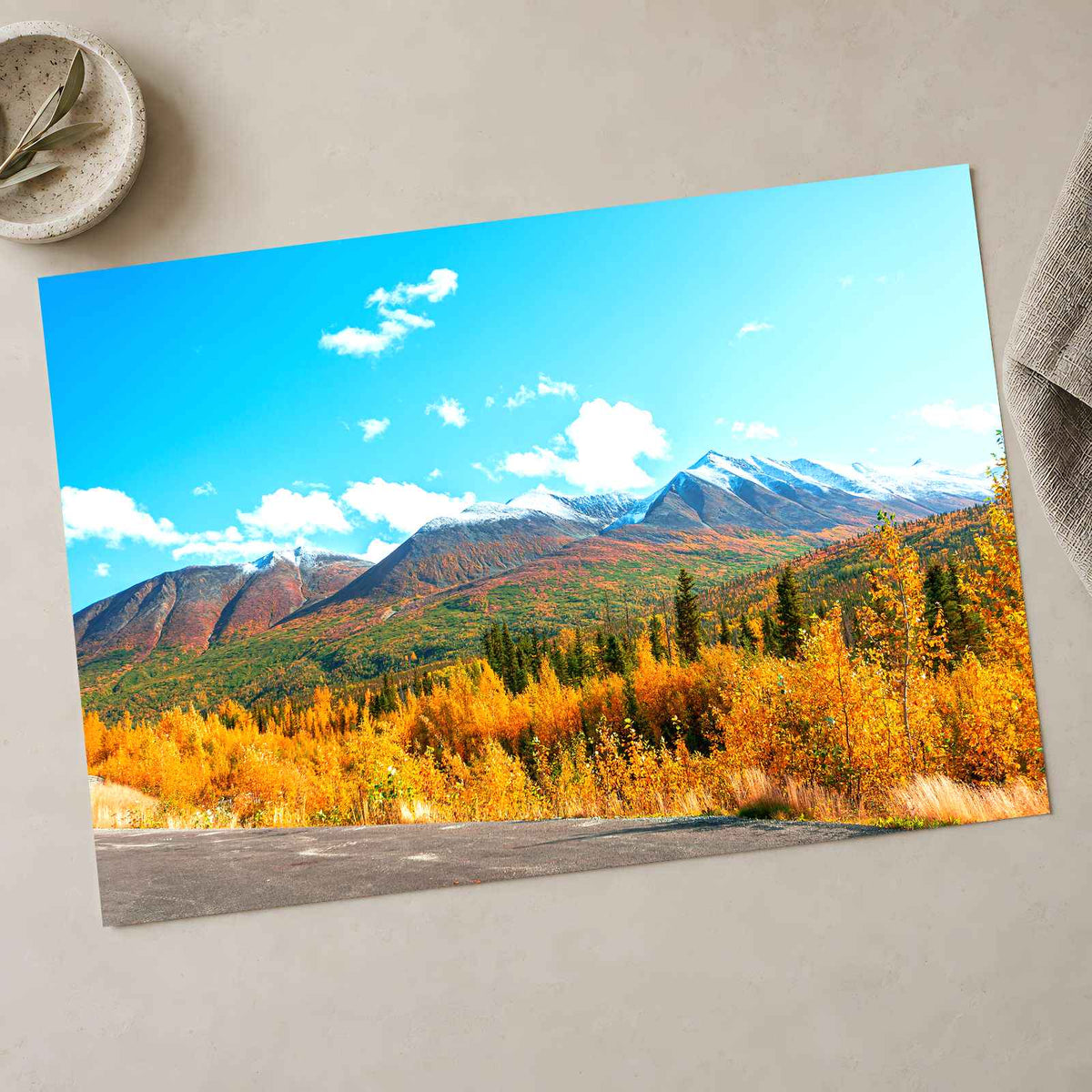 Beautiful Mountain Peak in Alaska Photo Print Wall Decor