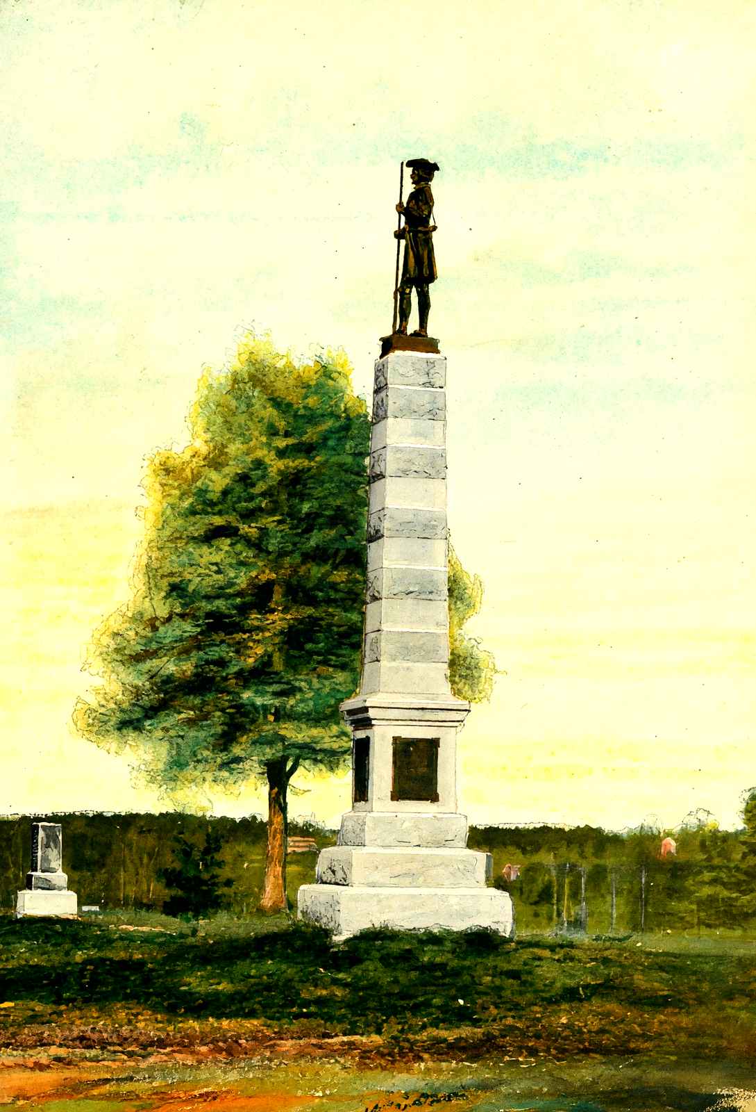 Colonial Monument, Greensboro, NC in 1906 art print