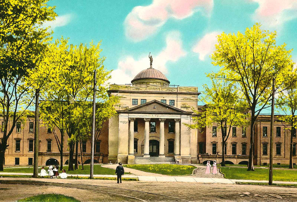 Presbyterian College, Charlotte, NC in 1906 vintage print