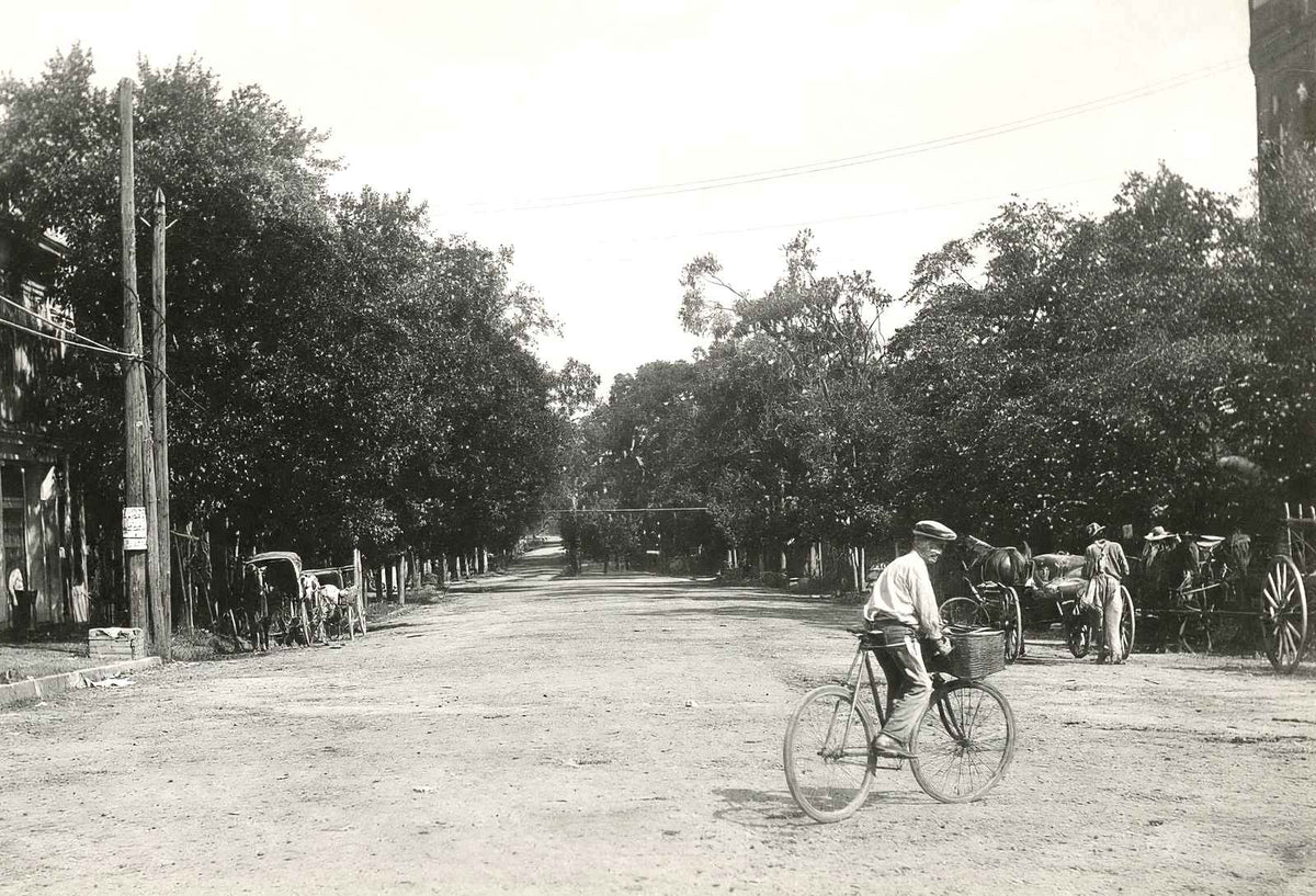 West Inniss Street from Square, Salisbury NC restored photo print