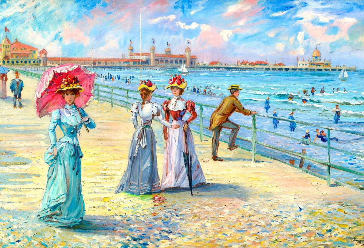 New Steel Pier, Atlantic City, NJ in 1902 art print