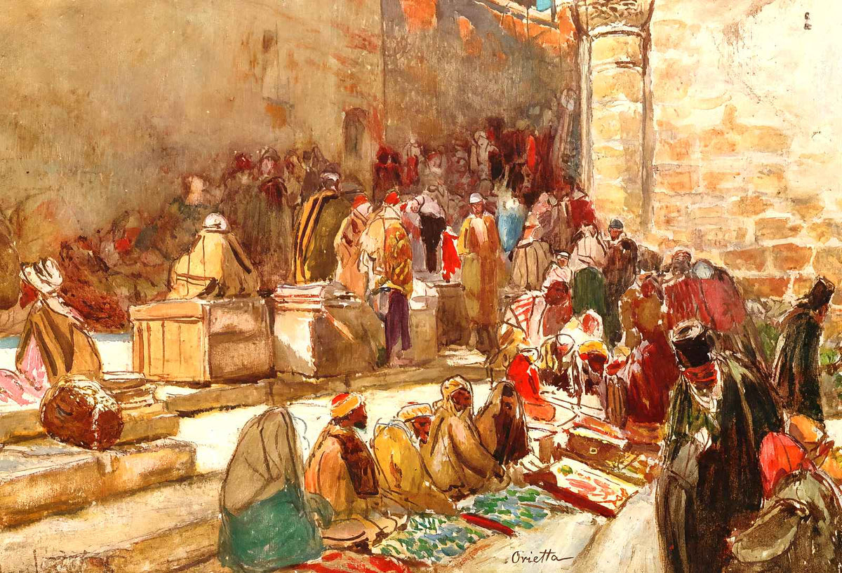 Forecourt of Holy Sepulchre, Jerusalem (1905) painting