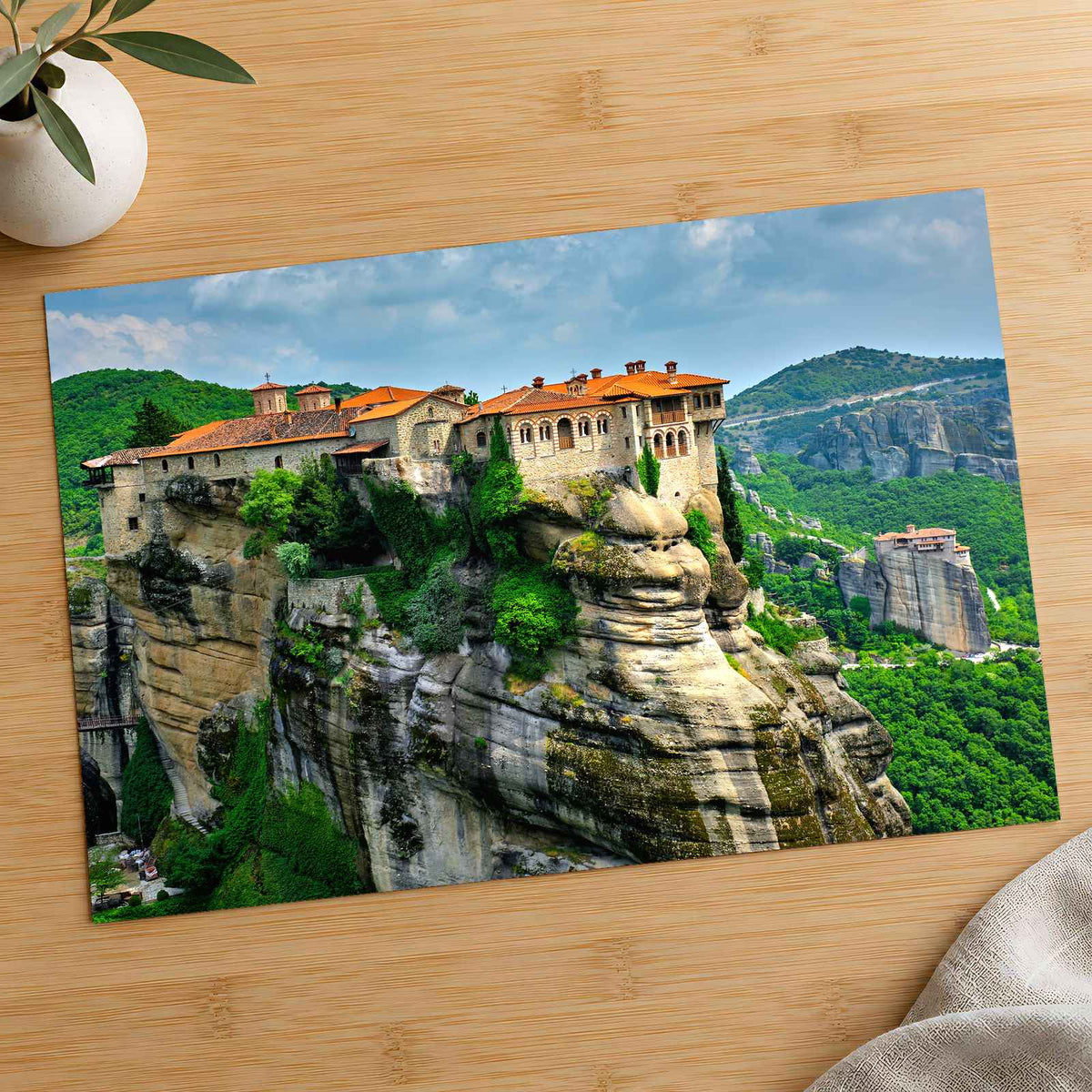 Monasteries in Greece (Rousanou, Varlaam) Photo Print Wall Decor